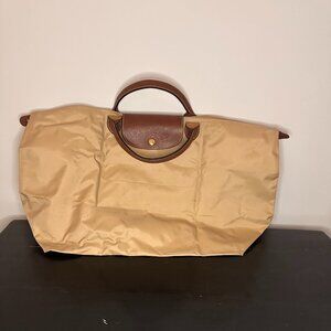 Longchamp - Le Plaige Travel Bag - Large, Tan